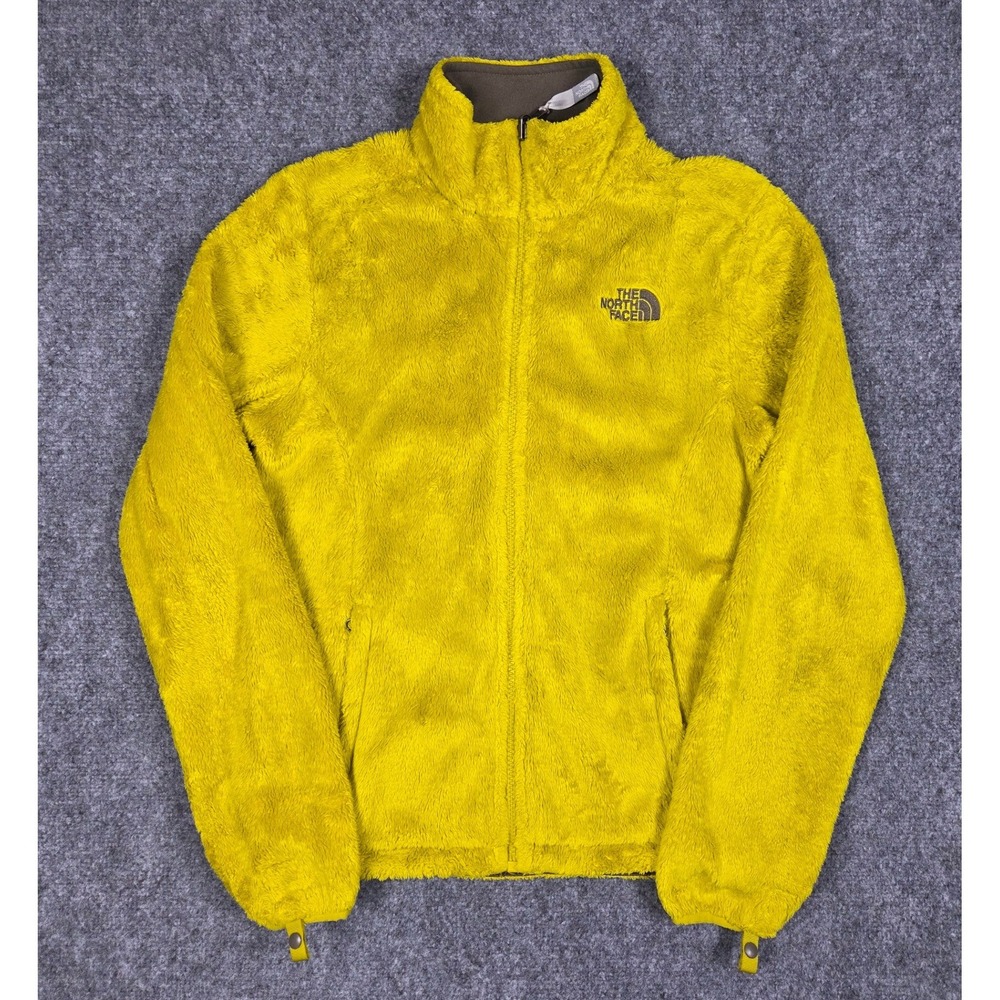 The North Face Osito Fleece Jacket Womens XS Yellow Full Zip High Pile Soft